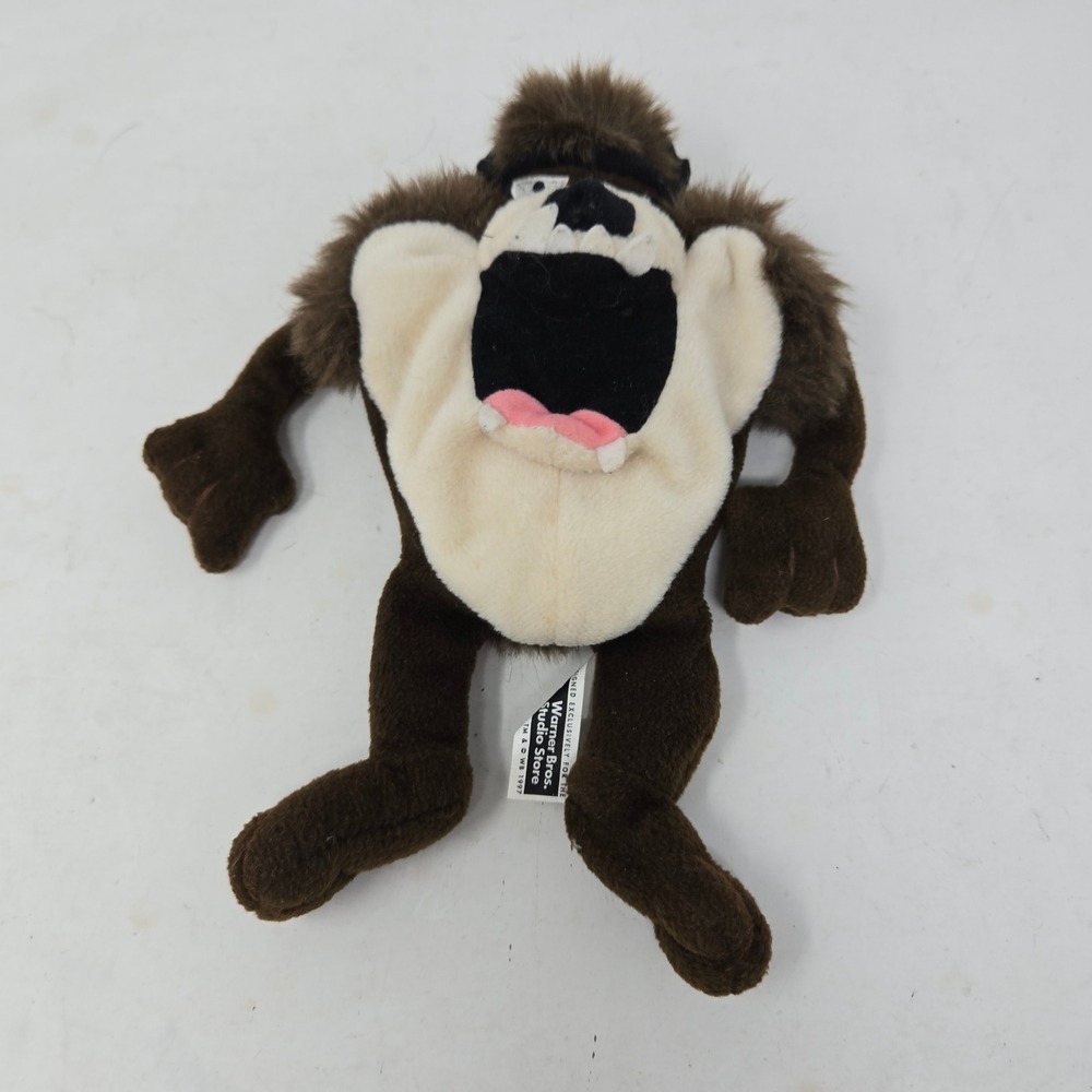 Vintage 1997 Warner Bros Studio Store Taz Plush Looney Tunes Tasmanian Devil 9in